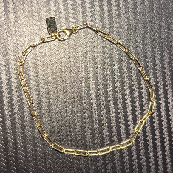 Electric Picks Jet Set Paperclip Anklet 14K filled - Picture 1 of 4